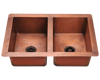 Picture of Equal Double Bowl Sink - Copper