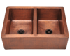 Picture of Equal Double Bowl Sink - Copper Apron