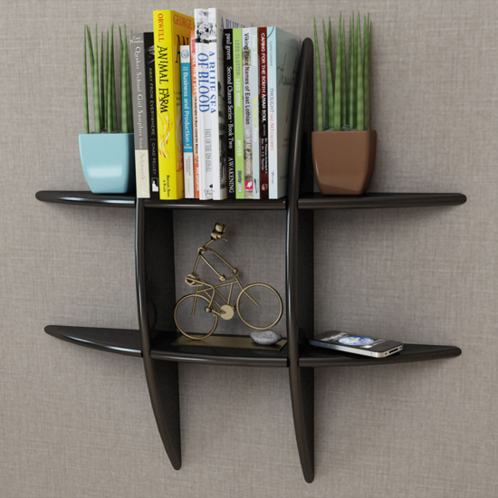Picture of Floating Book Shelf Wall Display/DVD Storage - Black