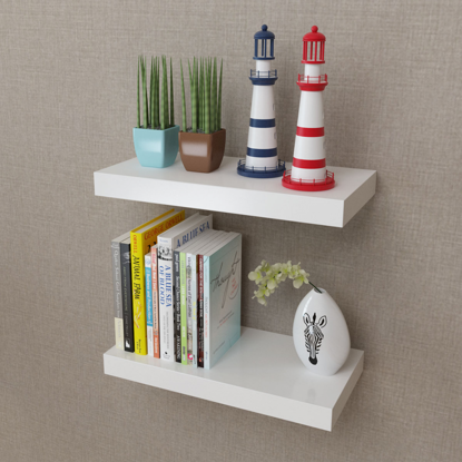 Picture of Floating Book Shelves - 2 pc White
