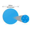 Picture of Floating Round PE Solar Pool Film 98 in. for 120 in. Pool - Blue