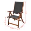 Picture of Folding Chairs Acacia Wood - 2 pcs Black