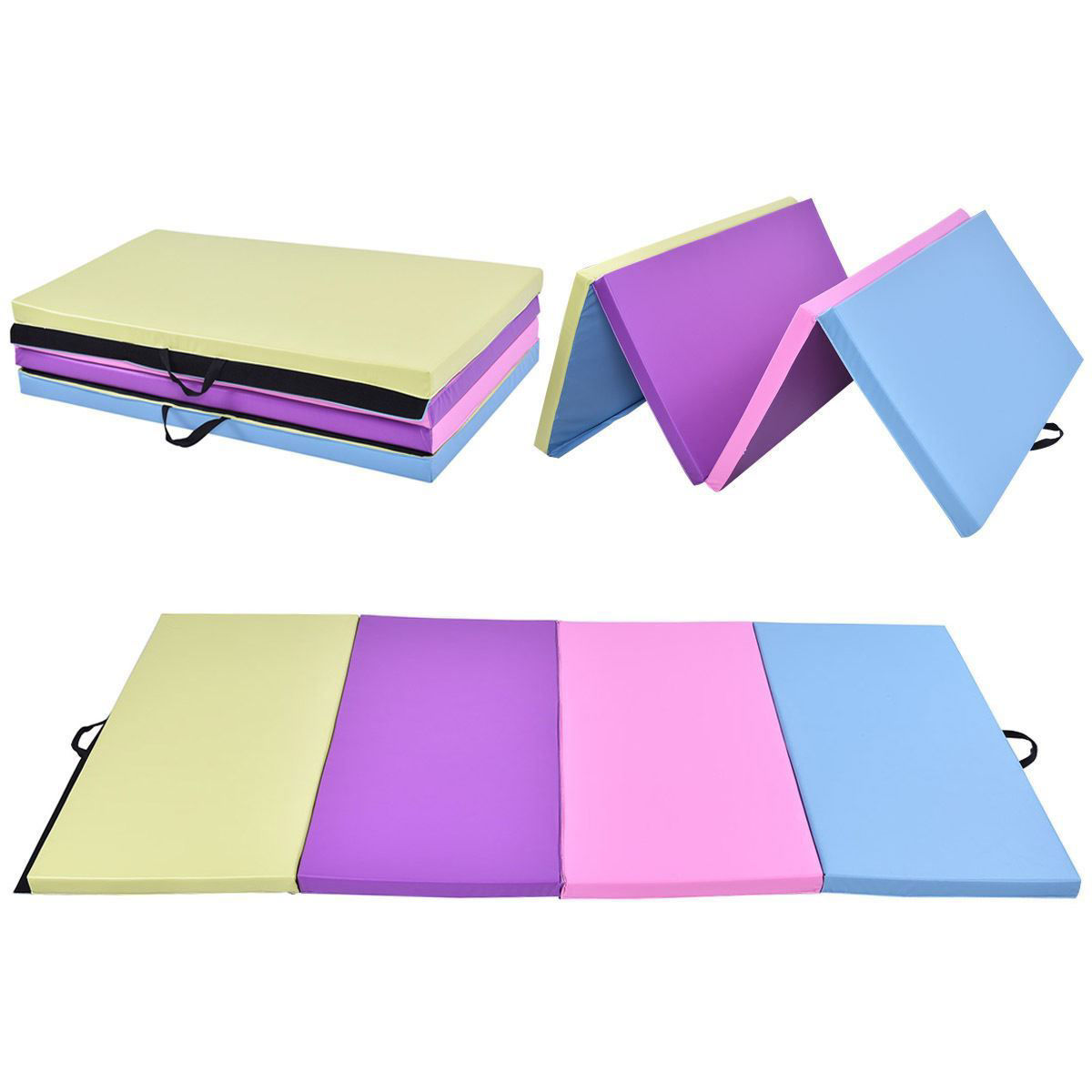 Convenience Boutique / Folding Gymnastics Mat Multi Color 4' x 8' x 2"