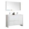 Picture of Fresca Allier 48" White Modern Double Sink Bathroom Vanity w/ Mirror