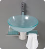 Picture of Fresca Cristallino 18" Modern Glass Bathroom Vanity with Frosted Vessel Sink