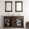 Picture of Fresca Kingston 61" Antique Coffee Double Sink Traditional Bathroom Vanity with Mirrors