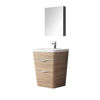 Picture of Fresca Milano 26" Modern Bathroom Vanity in a White Oak Finish with Medicine Cabinet and Faucet