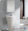 Picture of Fresca Parma 24" White Pedestal Sink with Medicine Cabinet