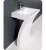 Picture of Fresca Quadro 23" White Pedestal Sink with Medicine Cabinet