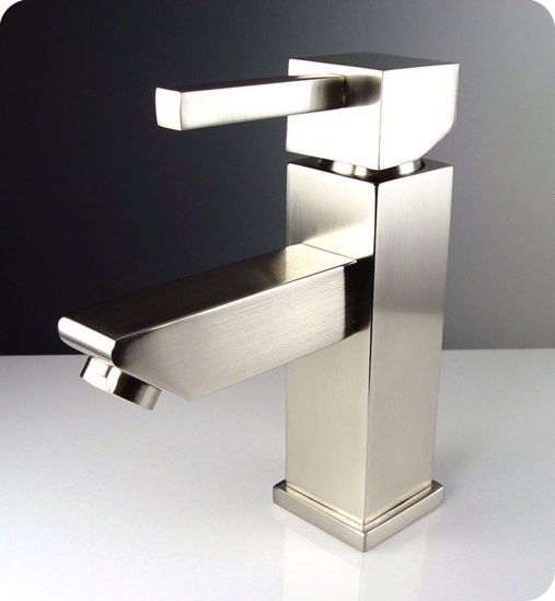 Picture of Fresca Versa Single Hole Mount Bathroom Vanity Faucet - Brushed Nickel