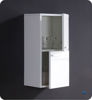 Picture of Fresca White Bathroom Linen Side Cabinet w/ 2 Storage Areas