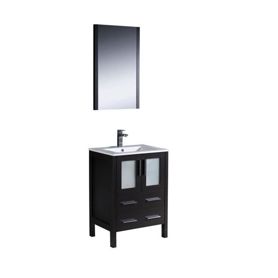 Picture of Fresca Torino 30" Espresso Modern Bathroom Vanity w/ Integrated Sink