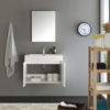 Picture of Fresca Vista 30" White Wall Hung Modern Bathroom Vanity w/ Medicine Cabinet