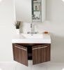 Picture of Fresca Vista Walnut Modern Bathroom Vanity w/ Medicine Cabinet