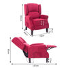 Picture of Heated Vibrating Suede Massage Recliner Chair - Red