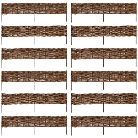 Picture of Garden Willow Border Fence 12 pcs 4' x 1'