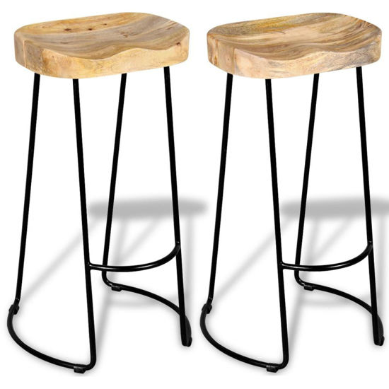 Picture of Gavin Bar Stools 2 pcs Solid Mango Wood