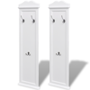 Picture of Hat Clothes Hanger Coat Rack Wall Mounted - 2 pc White