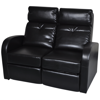 Picture of Home Cinema Recliner Reclining Sofa 2-seat Artificial Leather - Black