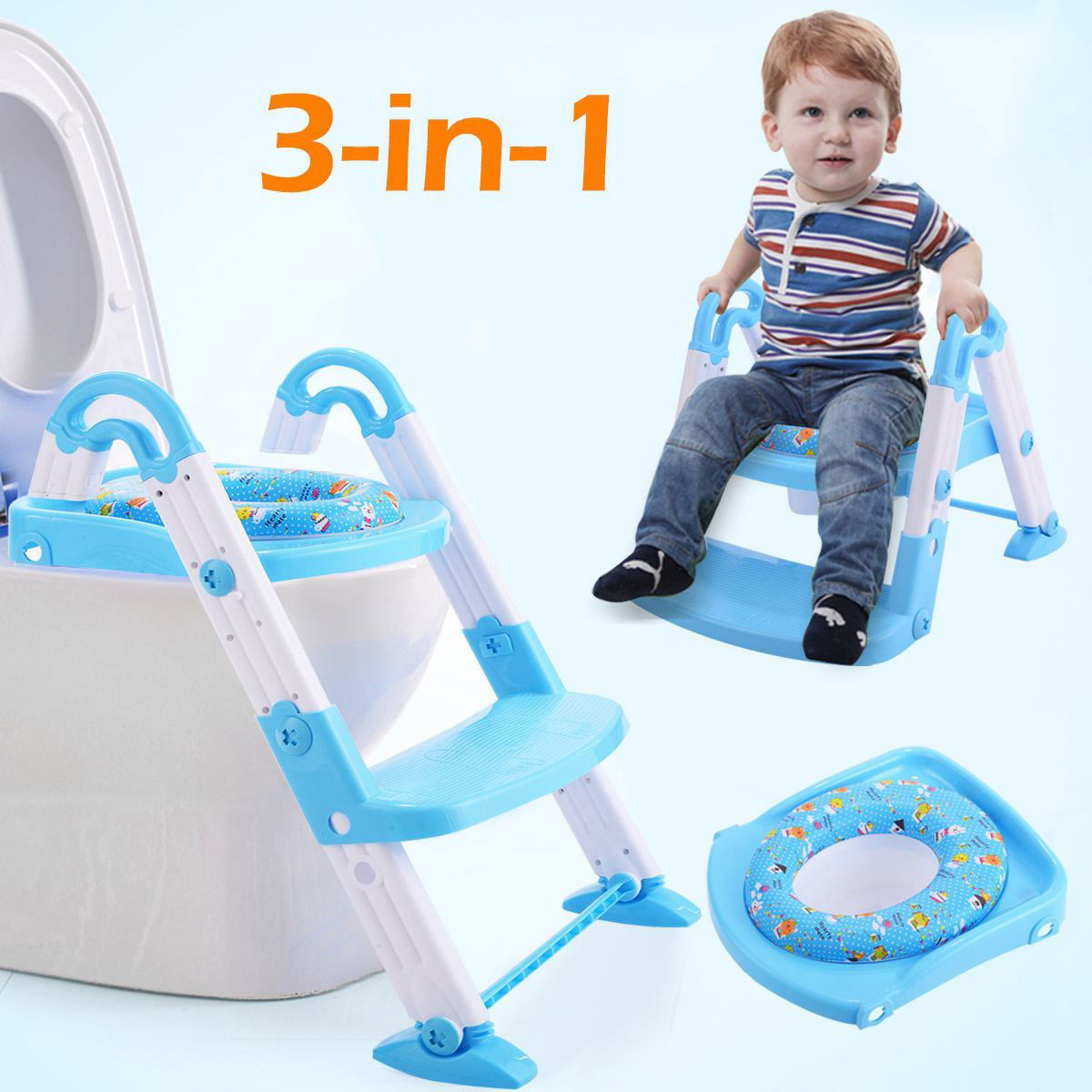 Convenience Boutique / Kid’s 3 in 1 Toilet Potty Training Chair Seat