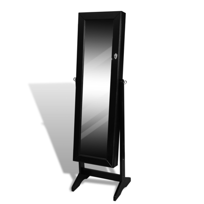 Picture of Jewelry Cabinet with Mirror Free Standing - Black