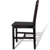 Picture of Kitchen Dining Chair - 6 pcs Brown Wood