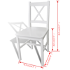 Picture of Kitchen Dining Chairs Pinewood - 4 pcs White