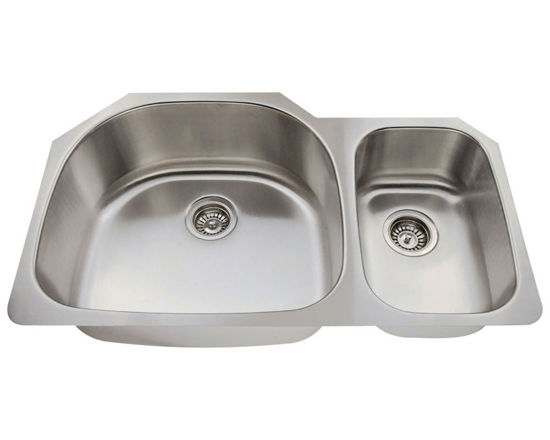 Picture of Kitchen Double Bowl Undermount Sink Stainless Steel Offset