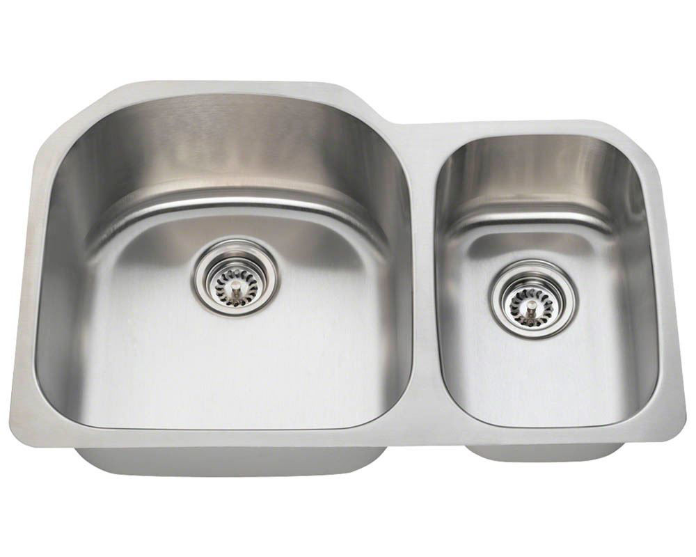 Convenience Boutique / Kitchen Offset Double Bowl Undermount Sink