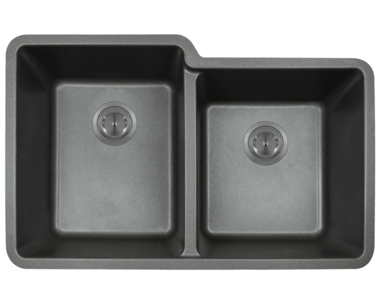 Picture of Kitchen Sink Double Offset Bowl Undermount AstraGranite
