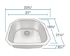Picture of Kitchen Sink Stainless Steel D-Bowl