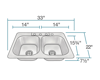 Picture of Kitchen Topmount Sink Double Equal Bowl - Stainless Steel