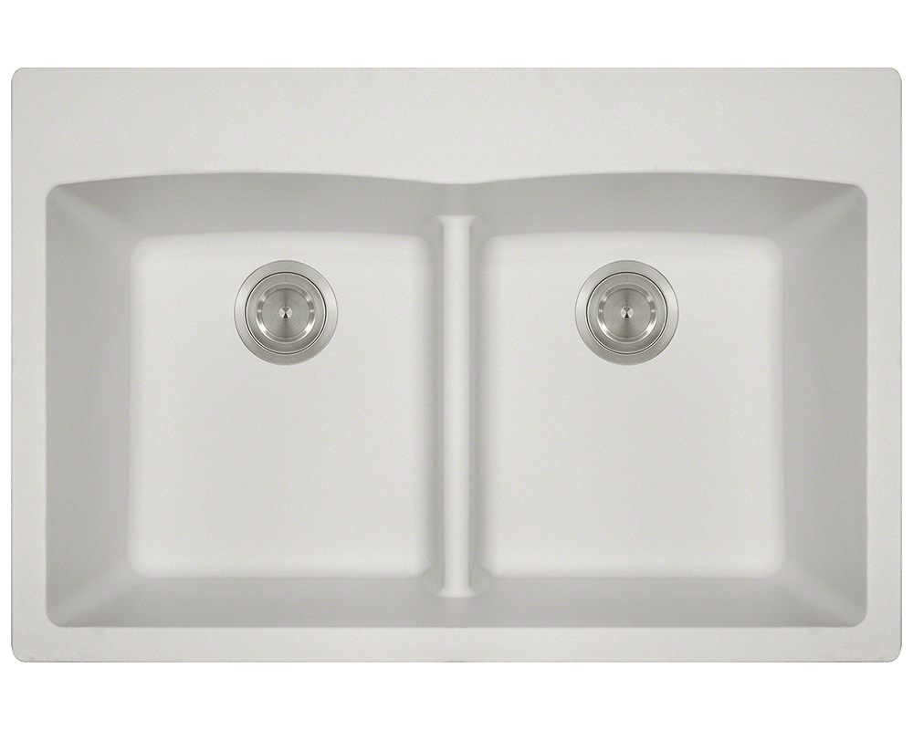 Convenience Boutique / Kitchen Topmount Sink Double Equal Bowl Low