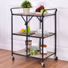 Picture of Kitchen Trolley Cart Rolling Dining Trolley 3 Tier