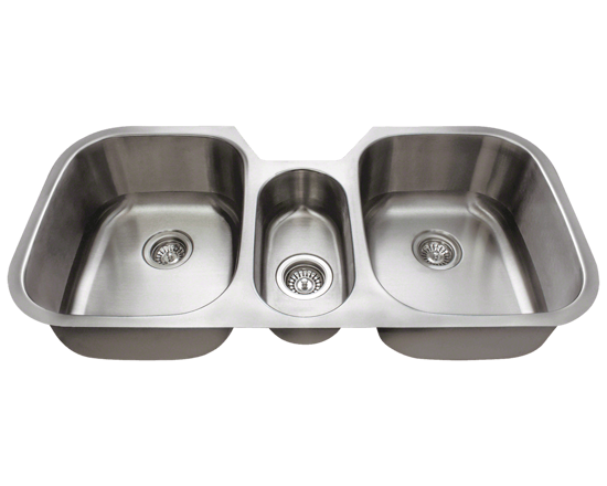 Picture of Kitchen Undermount Triple Bowl Stainless Steel