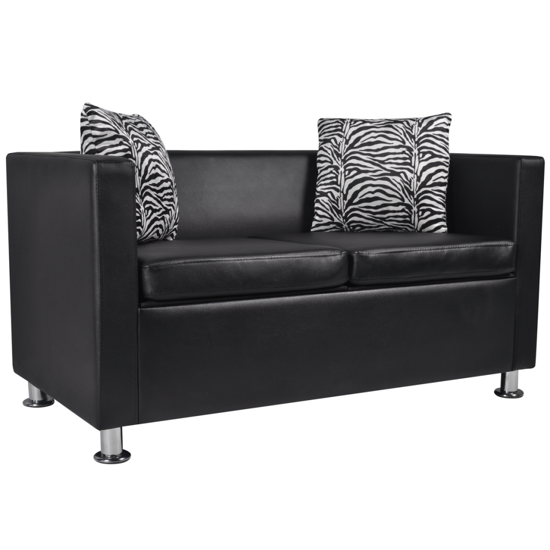 Picture of Living Room 2-Seater Sofa Artificial Leather - Black