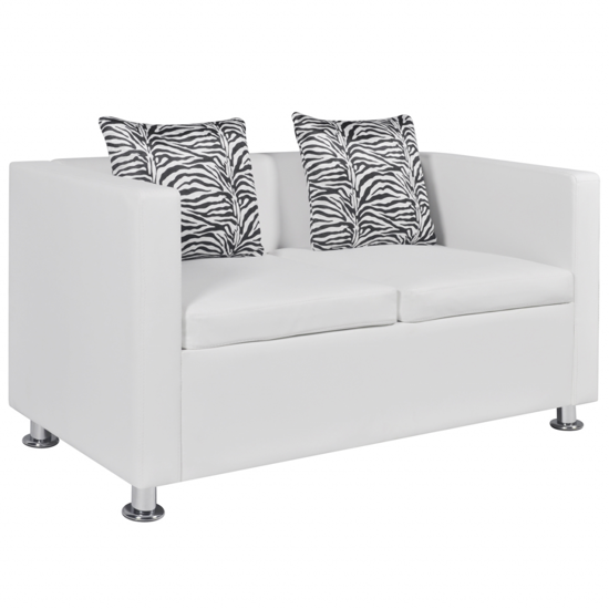 Picture of Living Room 2-Seater Sofa Artificial Leather - White