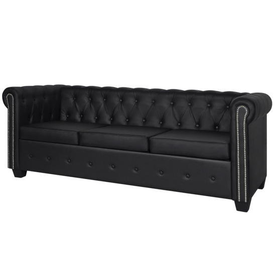 Picture of Living Room 3-Seater Sofa - Black