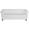 Picture of Living Room 3-Seater Sofa Chesterfield -White