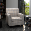 Picture of Living Room Accents Armchair Chair with Cushioned Seat - Cream White