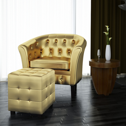 Picture of Living Room Tub Chair with Footrest