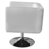 Picture of Living Room Chair Adjustable Armchair with Chrome Base - White