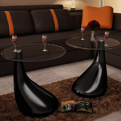 Picture of Living Room Coffee Table - Black 2 pcs