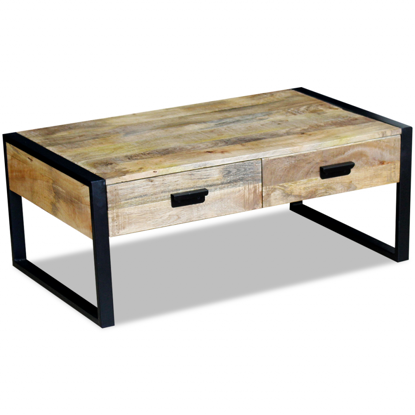 Picture of Living Room Coffee Table with Drawers - Mango Wood