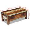 Picture of Living Room Coffee Table with Drawers - Reclaimed Wood