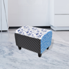 Picture of Living Room Country Footstool Ottoman - Patchwork