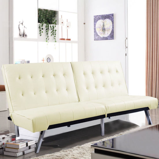 Picture of Living Room Futon Sofa Bed Splitback Sleeper Couch Lounger