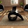 Picture of Living Room Glass Top Coffee Table High Gloss - Black