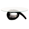 Picture of Living Room Glass Top Coffee Table High Gloss - Black