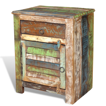 Picture of Living Room Multicolor Cabinet End Table 1 Drawer 1 Door - Reclaimed Wood